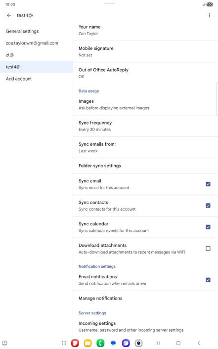 Press the field next to 