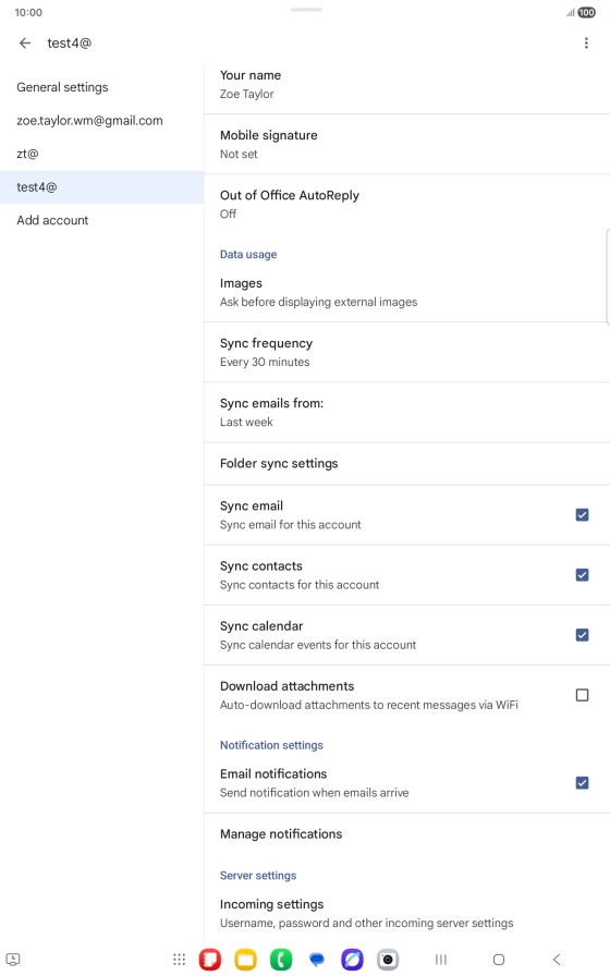 Press the field next to 