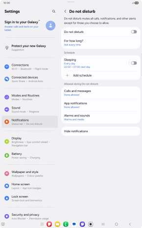 Press the indicator next to 
