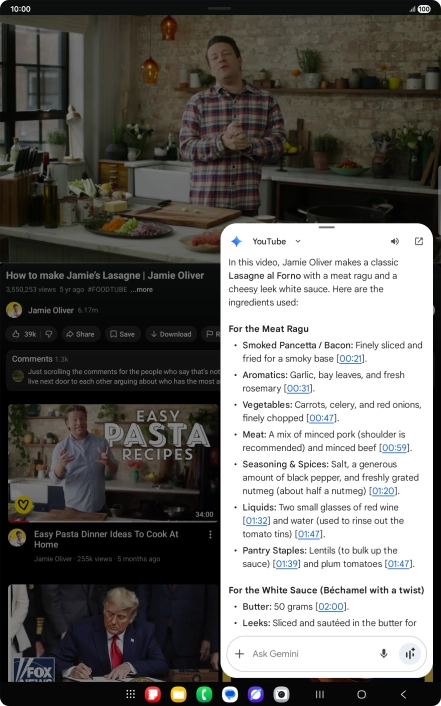 The answer from Gemini to your question is displayed.