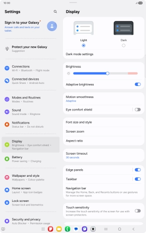 Press the indicator next to 