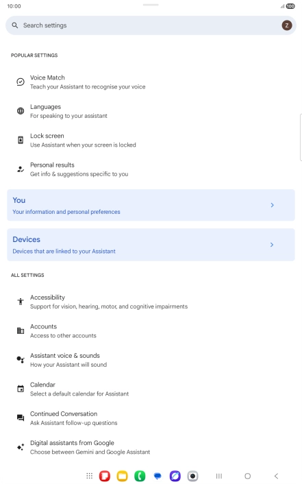 Press Voice Match and follow the instructions on the screen to turn automatic activation of Google Assistant on or off.