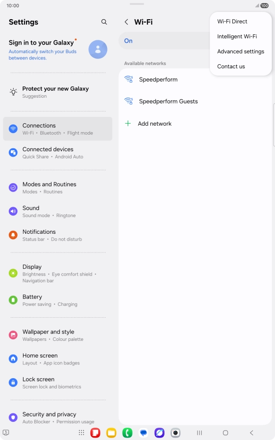 Press Intelligent Wi-Fi.