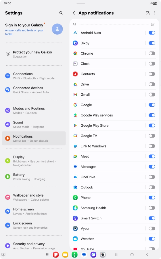 Press the drop down list.
