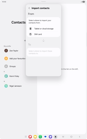 Press the name of the SIM.