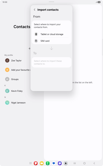 Press the name of the SIM.