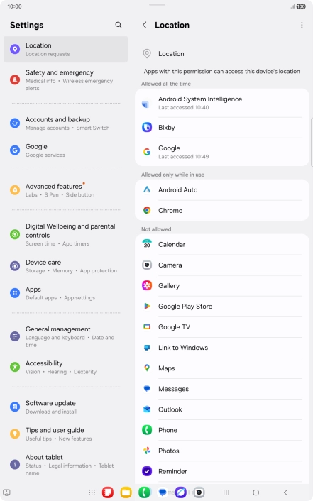 Press the required app.