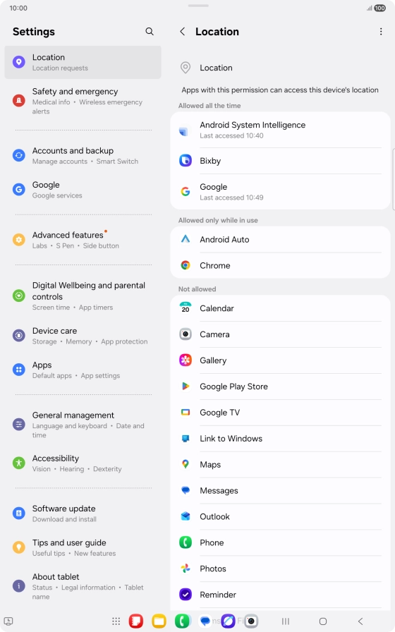 Press the required app.