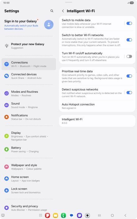 Press the indicator next to 
