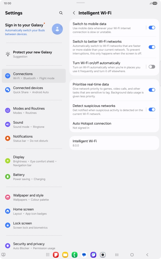 Press the indicator next to 