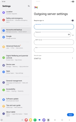 Press the field below 