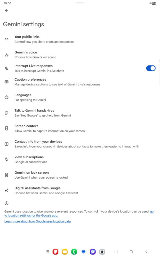 Follow the instructions on the screen to select the required settings.