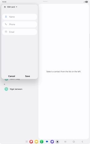 Press the address book drop down list.
