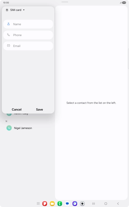 Press the address book drop down list.