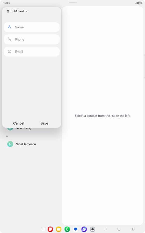 Press the address book drop down list.