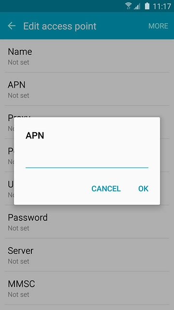Key in live.vodafone.com and press OK.