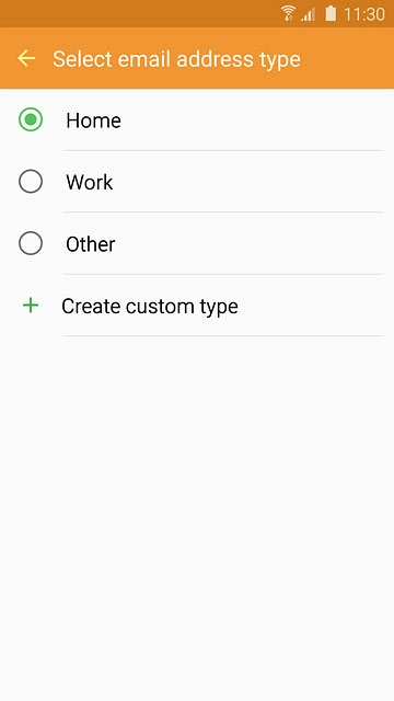 Press the required email type.
