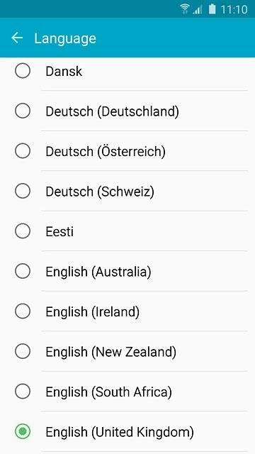 Press the required language.