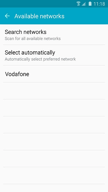 Press the required network.The display will tell you if you have access to the network you've chosen.