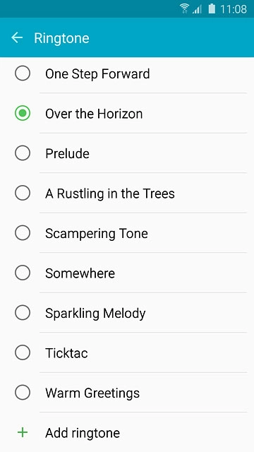 To use one of your own ring tones:Press Add ringtone.