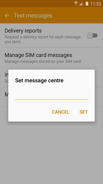 Key in +35387699989 and press SET.