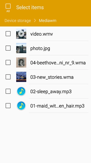 Press the required file.