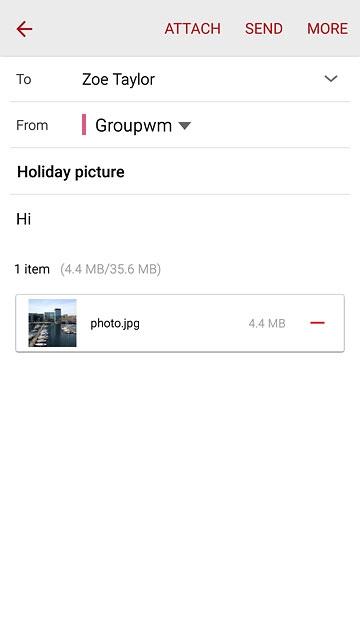 Press SEND when you've finished your email message.
