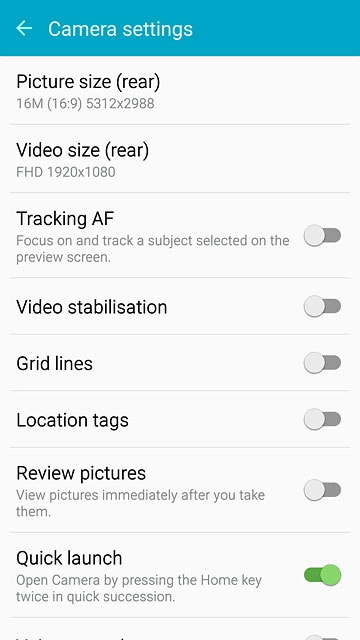 Press Video size (rear).