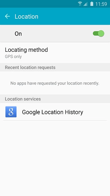 If you turn on the function:Press Locating method.Proceed to step 3.If you turn off the function:Proceed to step 4.