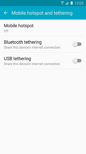 Press Mobile hotspot.