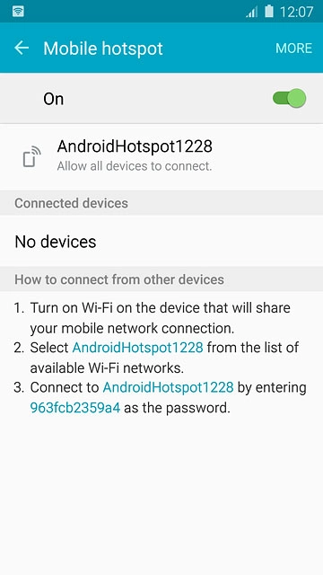 Press the indicator next to 