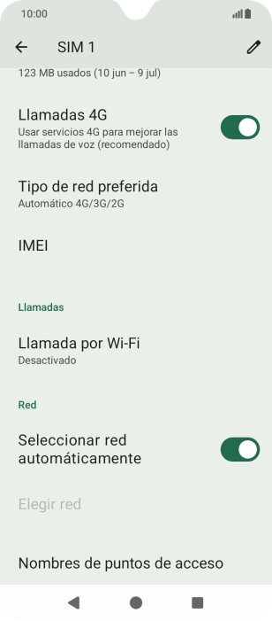 Pulsa Nombres de puntos de acceso.