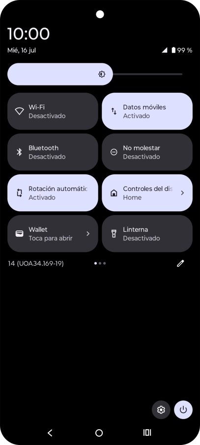 Pulsa el icono de ajustes.
