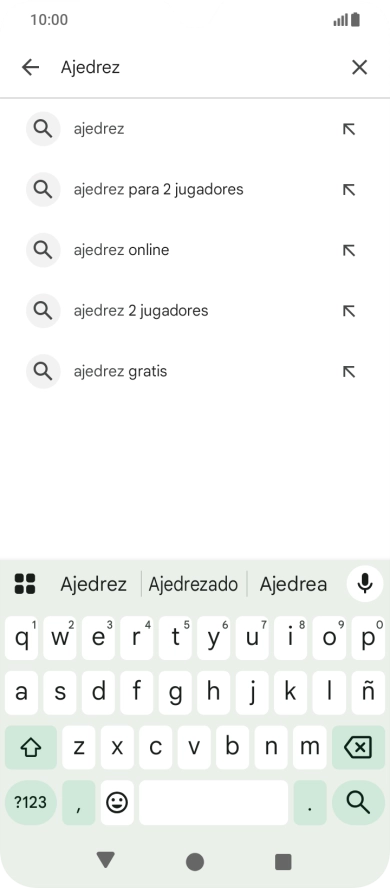 Introduce el nombre del tema o de la app y pulsa el icono de búsqueda.