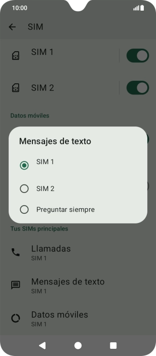 Pulsa el ajuste deseado.