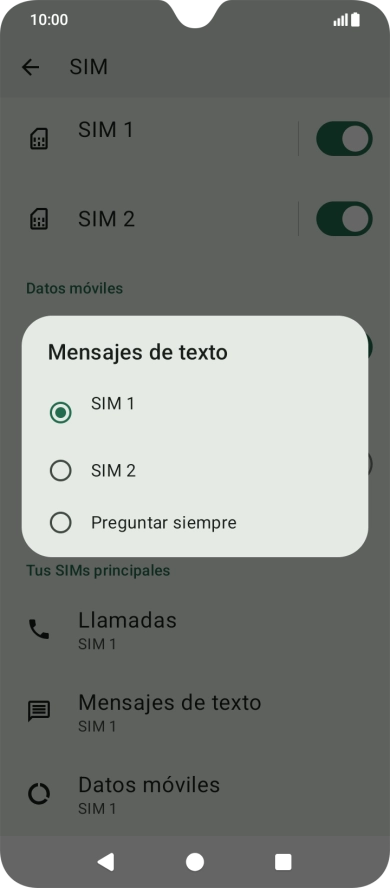 Pulsa el ajuste deseado.