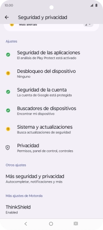 Pulsa Desbloqueo del dispositivo.