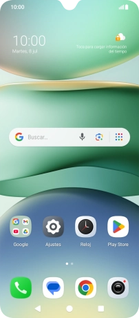 Desliza dos dedos hacia abajo desde la parte superior de la pantalla.