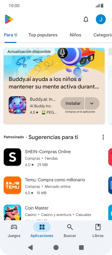 Pulsa el icono de perfil.