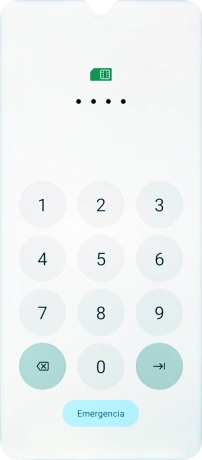 Si lo solicita el teléfono, introduce el código PIN y pulsa la flecha hacia la derecha.