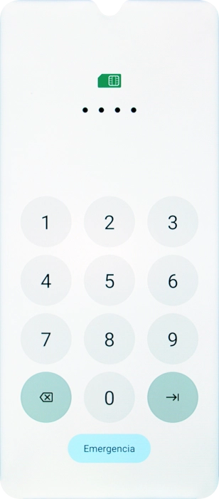Si lo solicita el teléfono, introduce el código PIN y pulsa la flecha hacia la derecha.