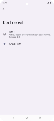 Pulsa el nombre de la tarjeta SIM.