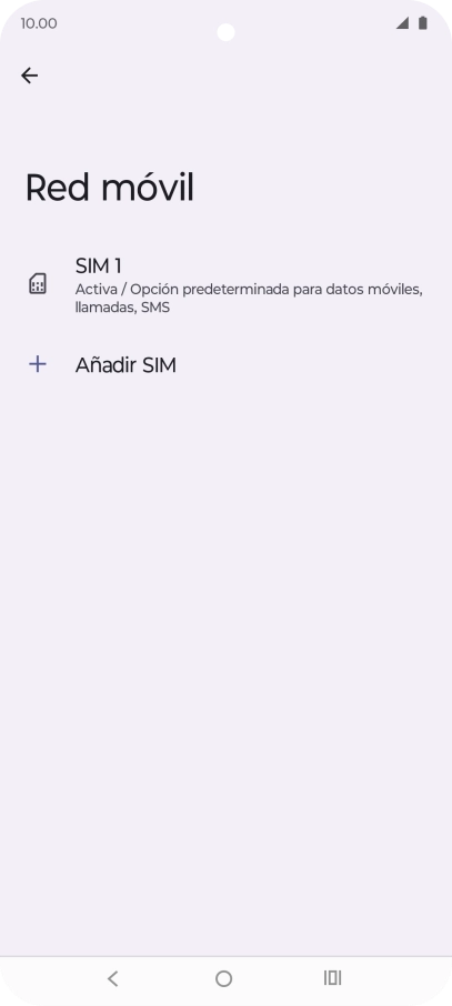 Pulsa el nombre de la tarjeta SIM.