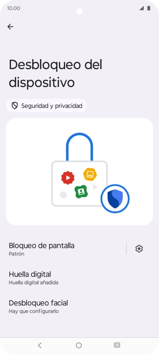 Pulsa Bloqueo de pantalla e introduce el código de seguridad extra que has creado anteriormente.