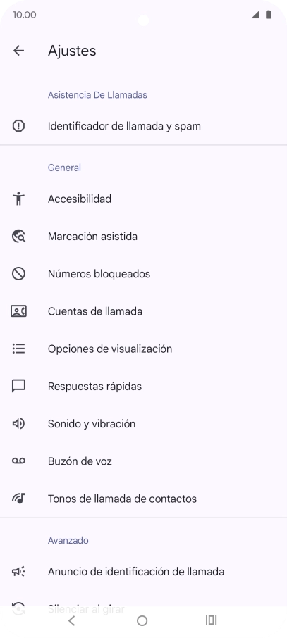 Pulsa Buzón de voz.