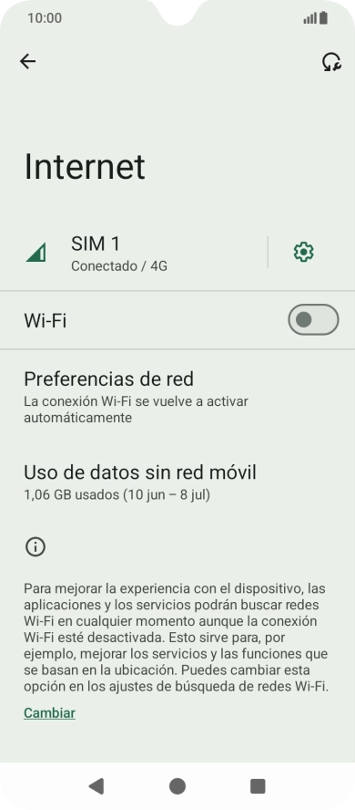 Pulsa el indicador junto a 