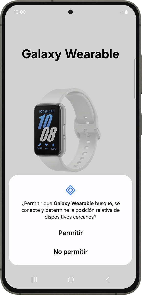 En el teléfono: Pulsa Permitir.