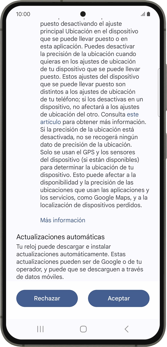 En el teléfono: Pulsa Aceptar.