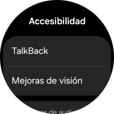 Pulsa Talkback y sigue las indicaciones de la pantalla para activar o desactivar la función.