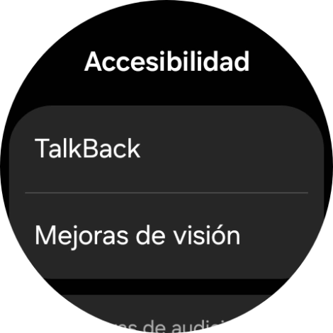 Pulsa Talkback y sigue las indicaciones de la pantalla para activar o desactivar la función.